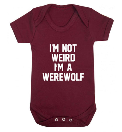 Skeleton Hand Pocket baby vest maroon 18-24 months