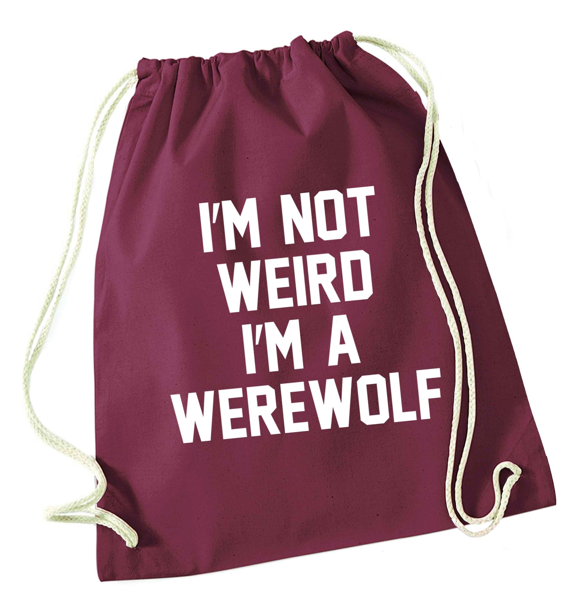 Skeleton Hand Pocket maroon drawstring bag