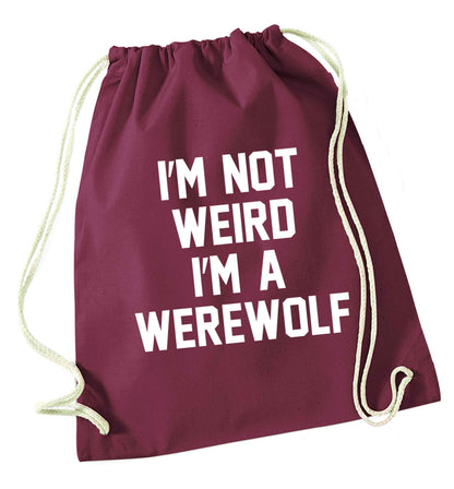 Skeleton Hand Pocket maroon drawstring bag