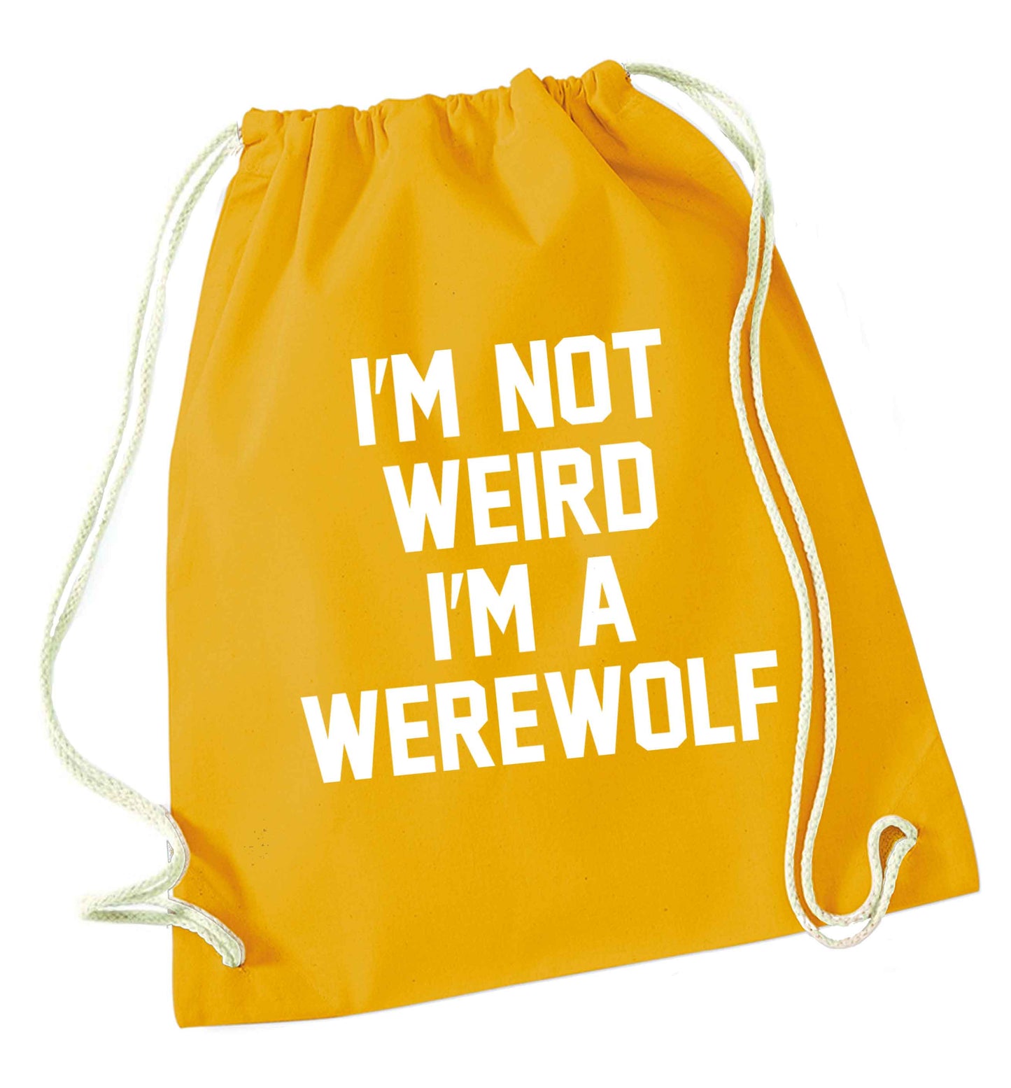 Skeleton Hand Pocket mustard drawstring bag
