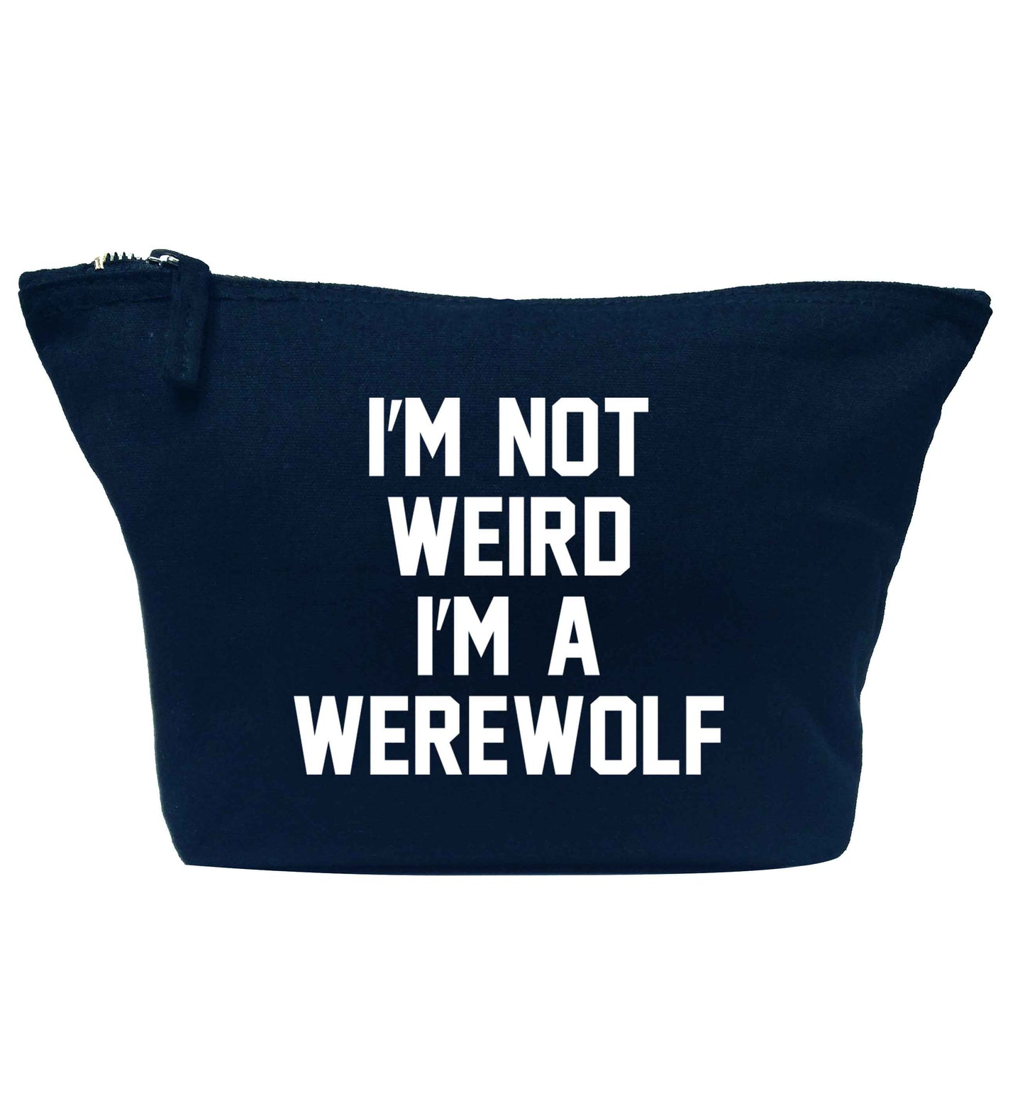Skeleton Hand Pocket navy makeup bag