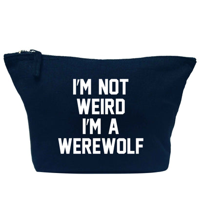 Skeleton Hand Pocket navy makeup bag