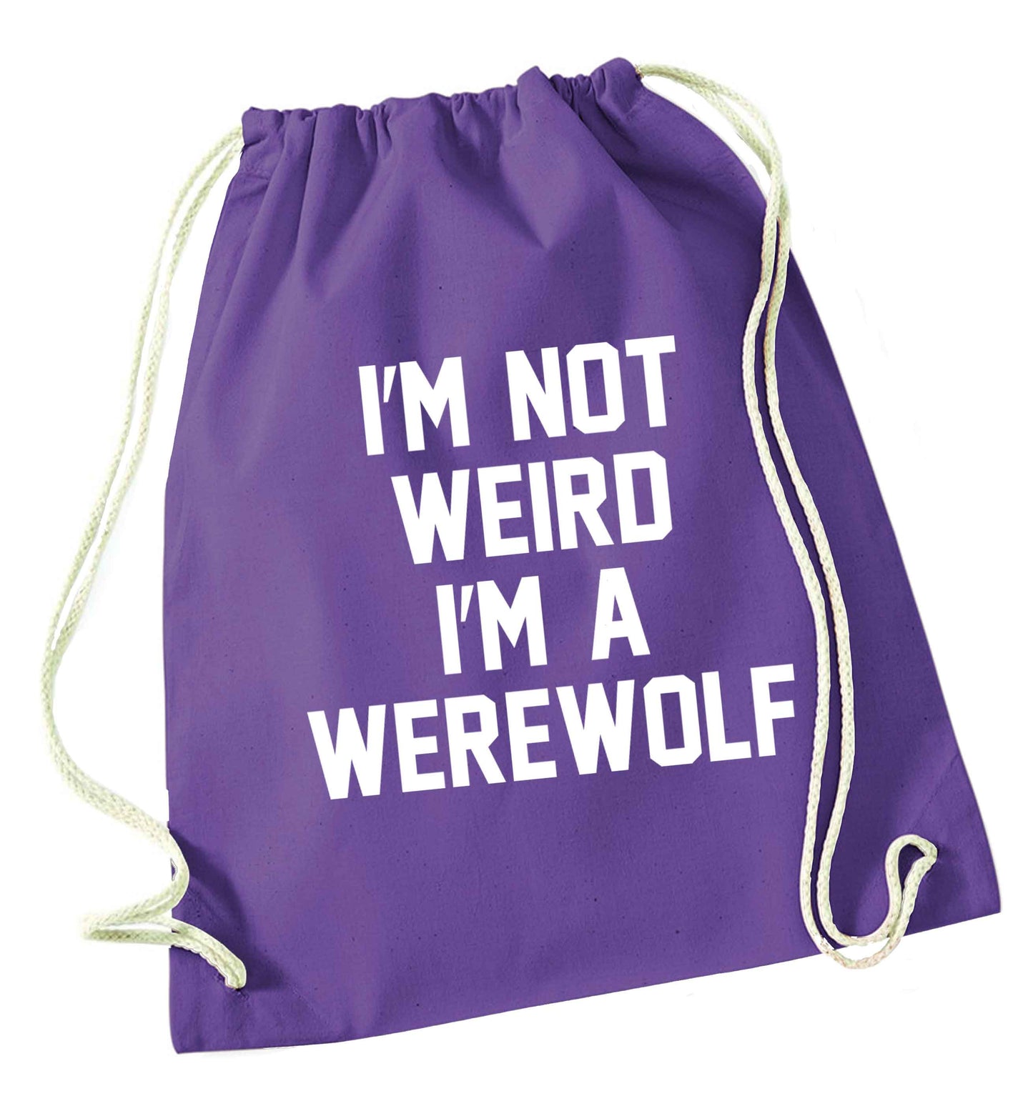 Skeleton Hand Pocket purple drawstring bag