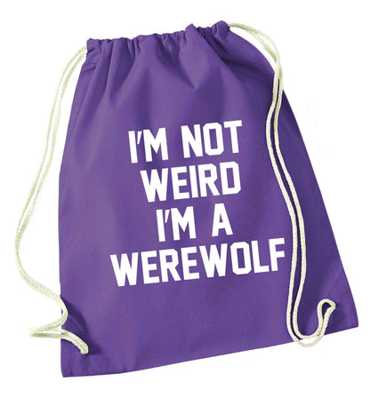 Skeleton Hand Pocket purple drawstring bag