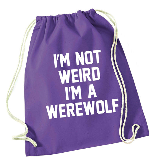 Skeleton Hand Pocket purple drawstring bag