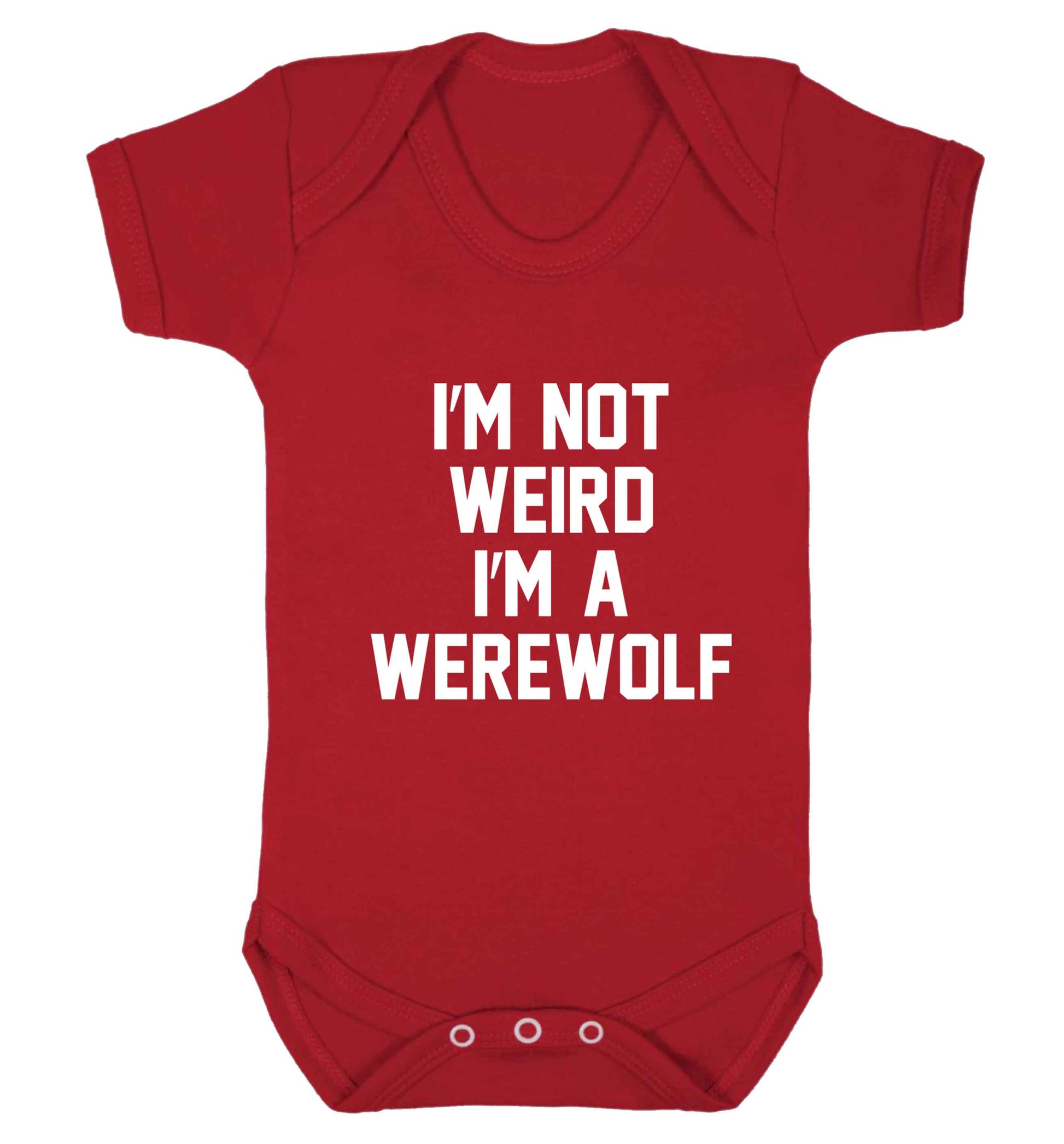 Skeleton Hand Pocket baby vest red 18-24 months