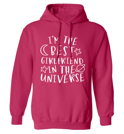 I'm the best girlfriend in the universe adults unisex pink hoodie 2XL