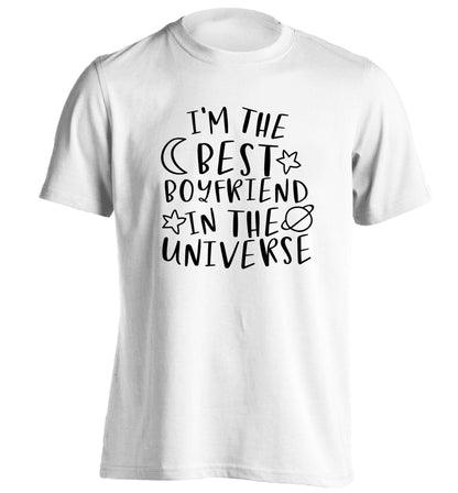 I'm the best boyfriend in the universe adults unisex white Tshirt 2XL