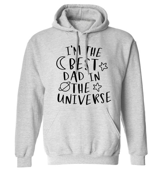 I'm the best dad in the universe adults unisex grey hoodie 2XL