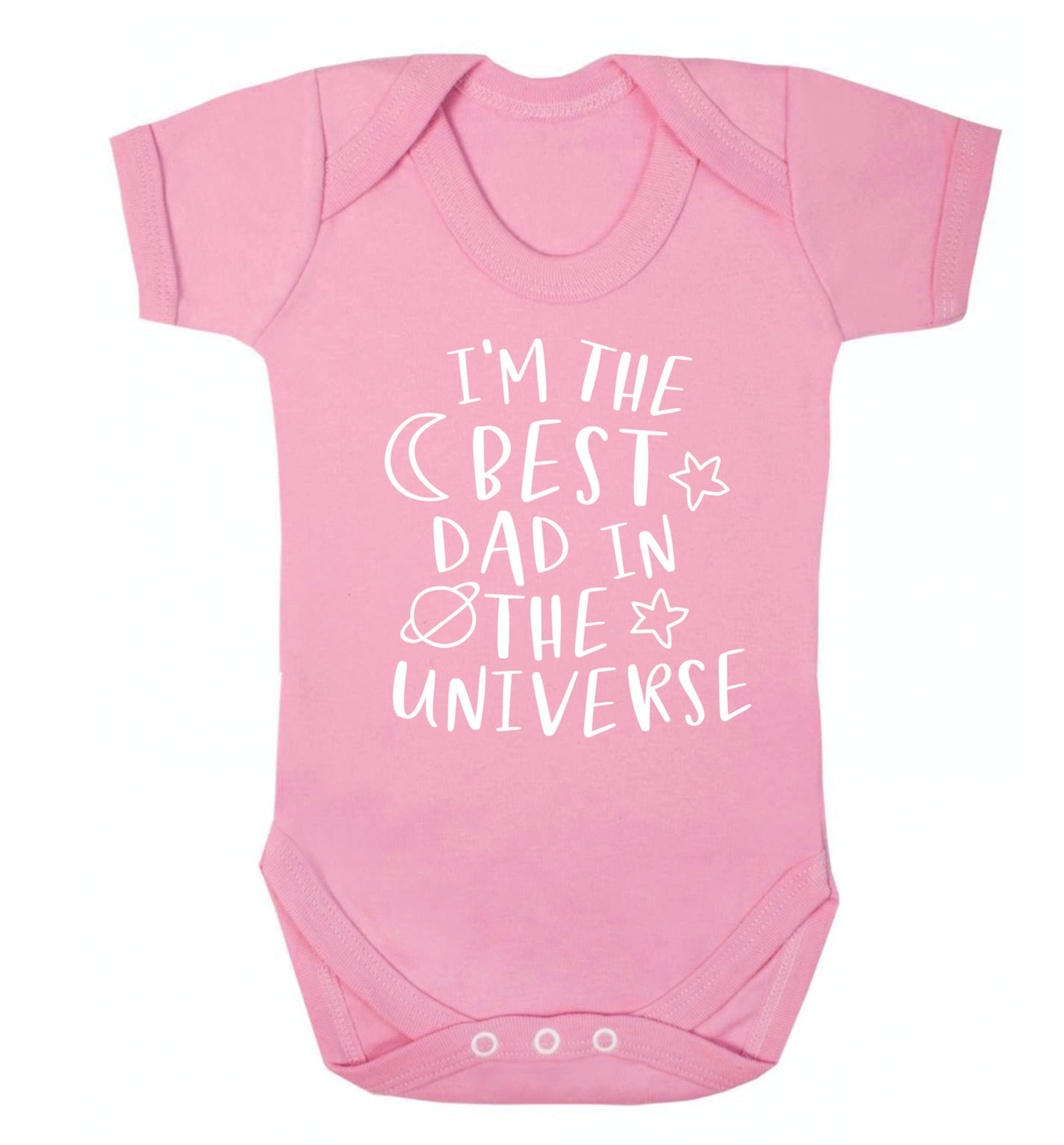 I'm the best dad in the universe Baby Vest pale pink 18-24 months