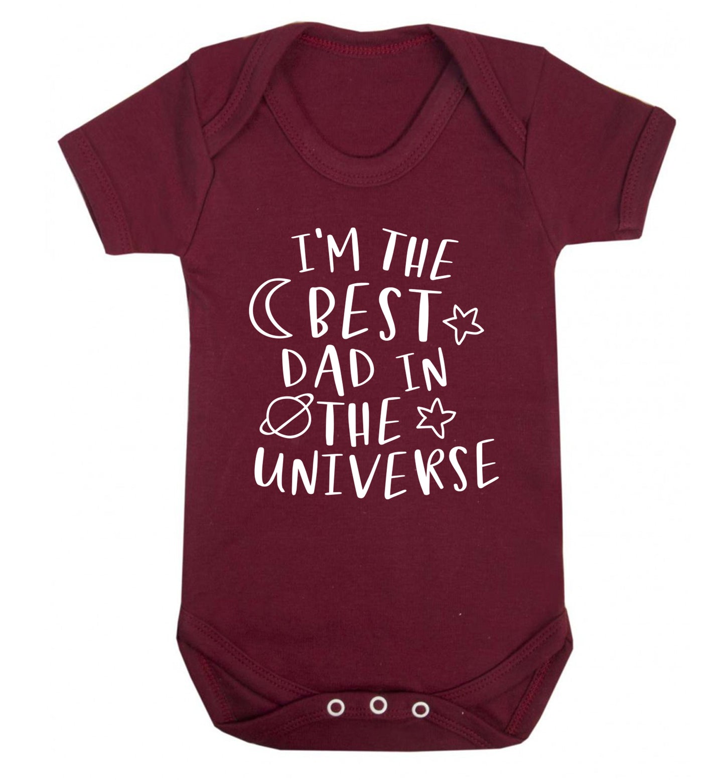 I'm the best dad in the universe Baby Vest maroon 18-24 months
