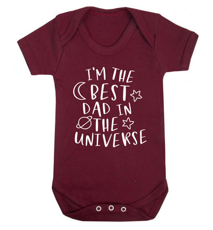 I'm the best dad in the universe Baby Vest maroon 18-24 months
