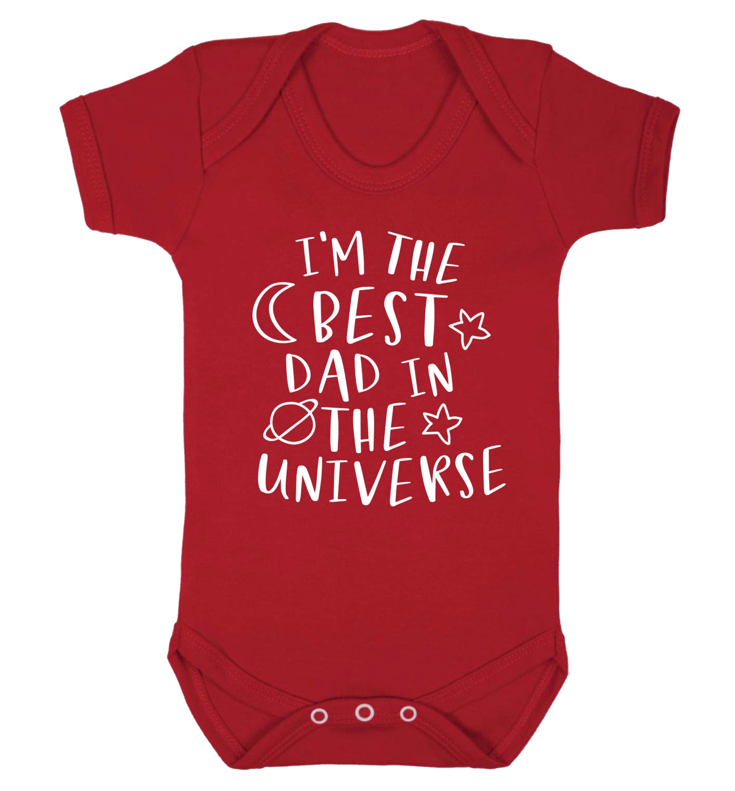 I'm the best dad in the universe Baby Vest red 18-24 months