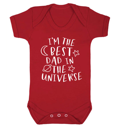 I'm the best dad in the universe Baby Vest red 18-24 months