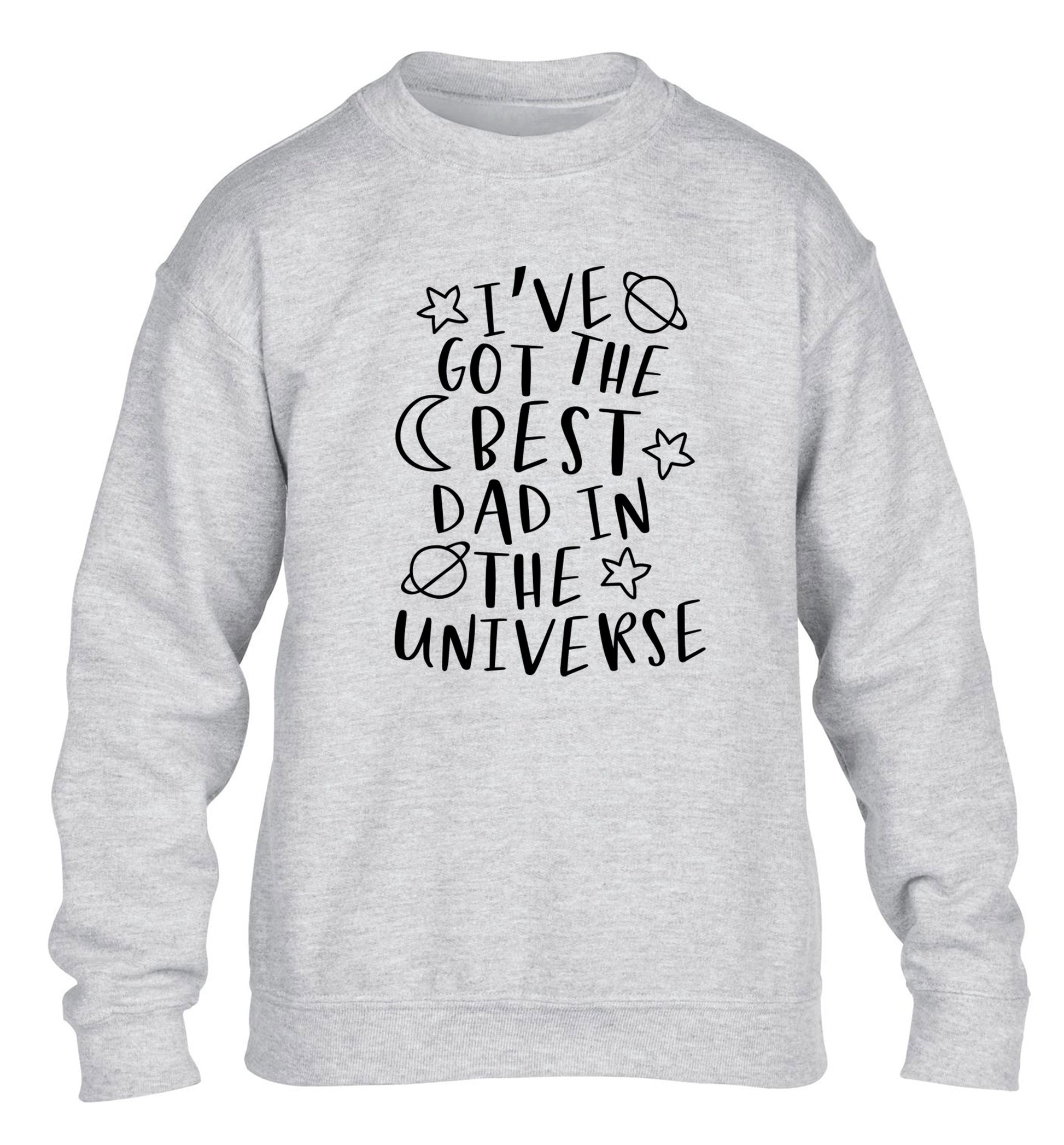 I've got the best dad in the universe children's grey sweater 12-13 Years