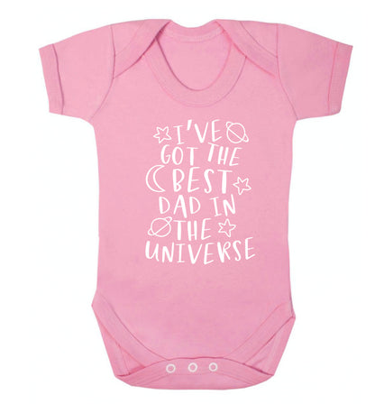 I've got the best dad in the universe Baby Vest pale pink 18-24 months