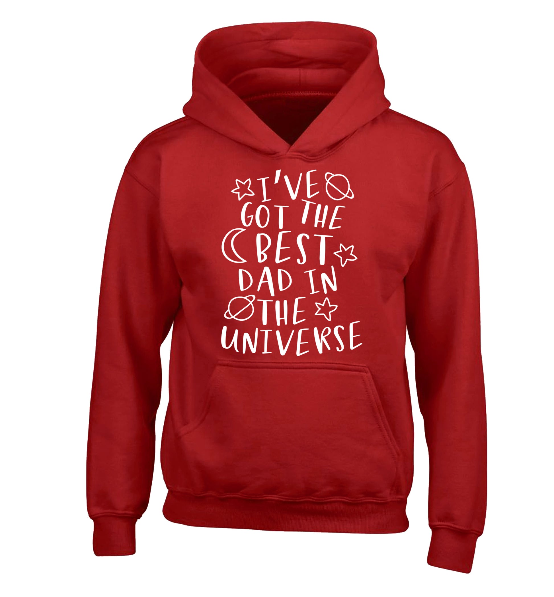 I've got the best dad in the universe children's red hoodie 12-13 Years