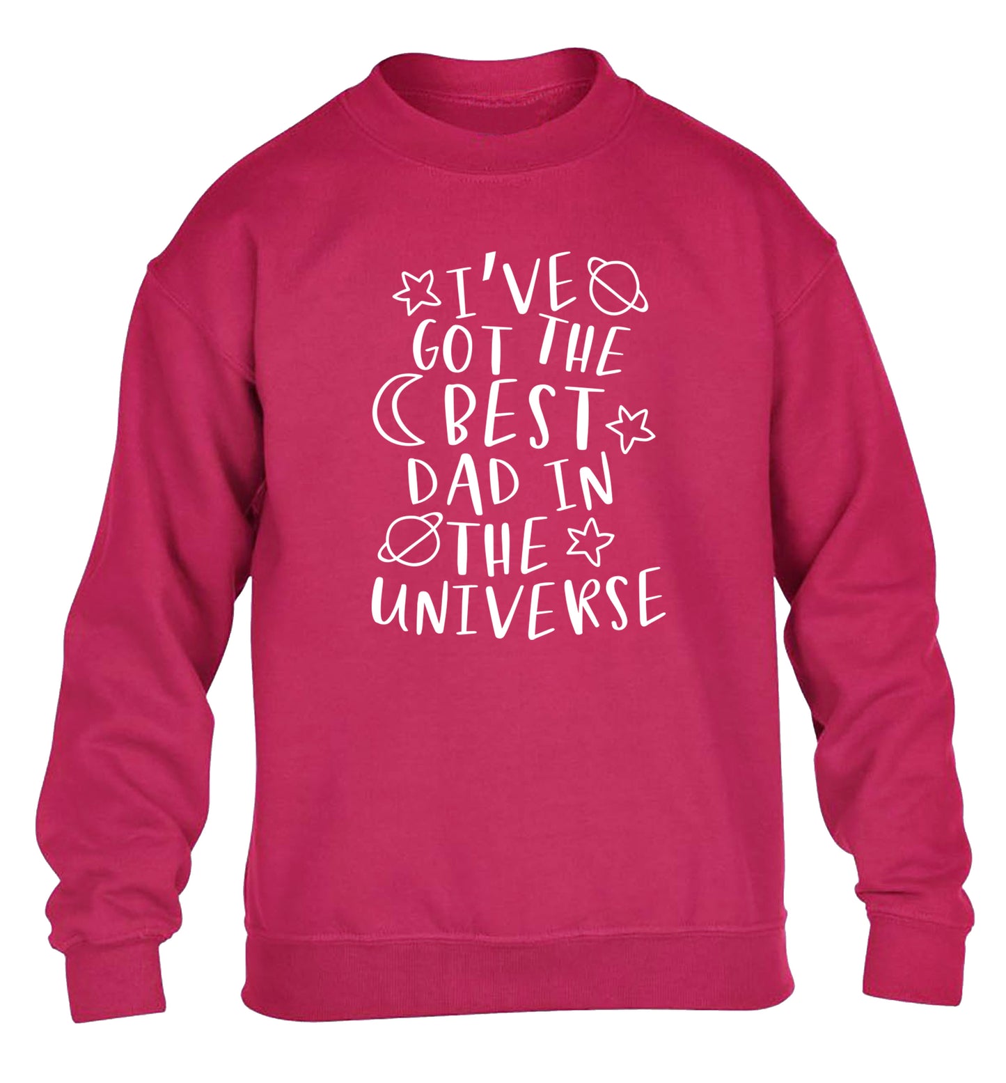 I've got the best dad in the universe children's pink sweater 12-13 Years
