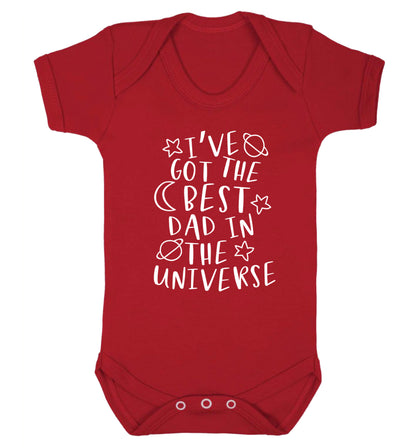 I've got the best dad in the universe Baby Vest red 18-24 months