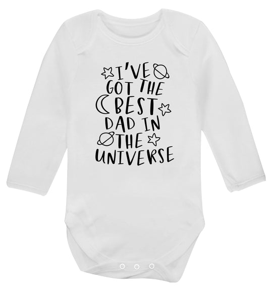 I've got the best dad in the universe Baby Vest long sleeved white 6-12 months