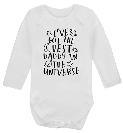 I've got the best daddy in the universe Baby Vest long sleeved white 6-12 months