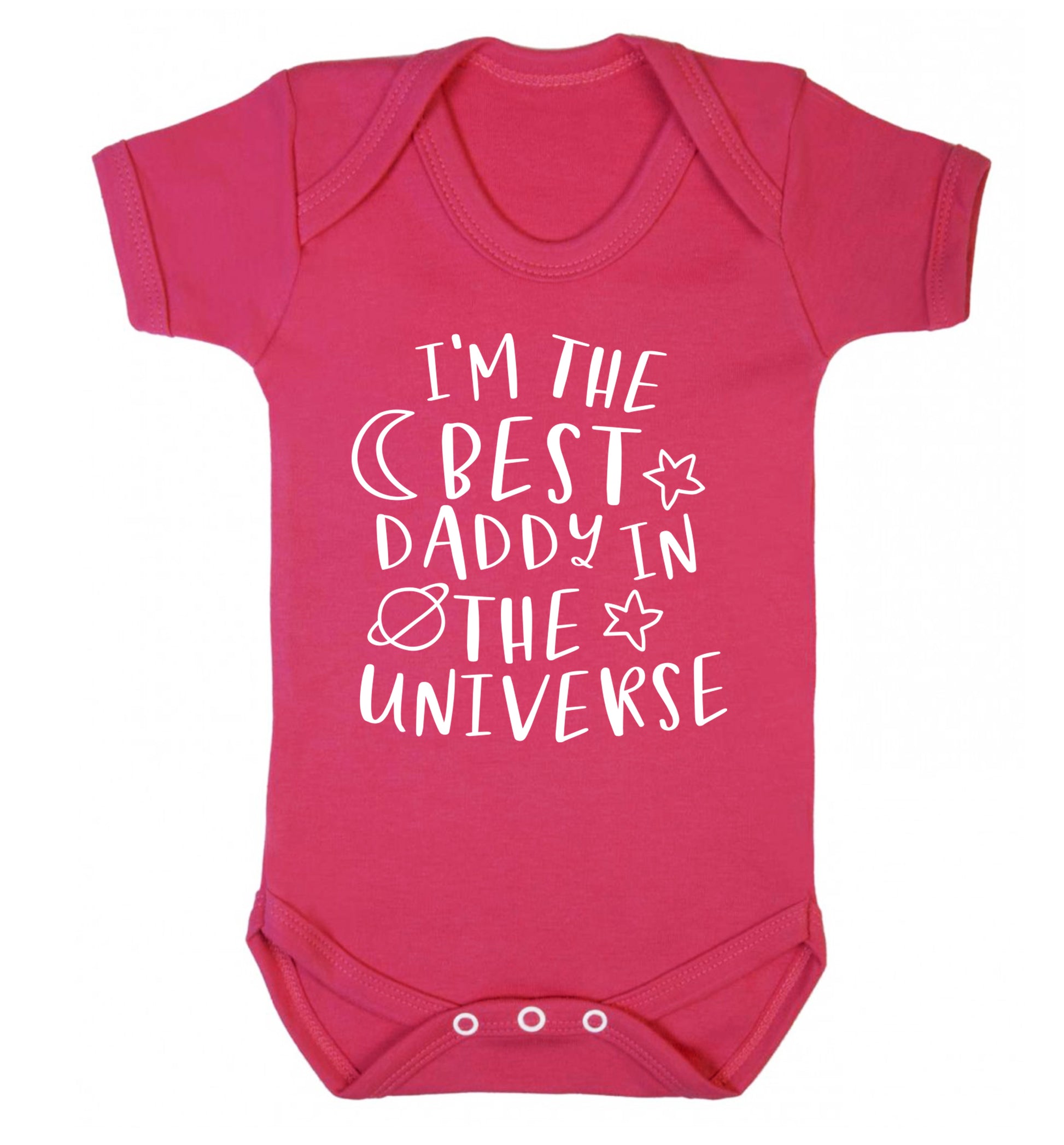 I'm the best daddy in the universe Baby Vest dark pink 18-24 months