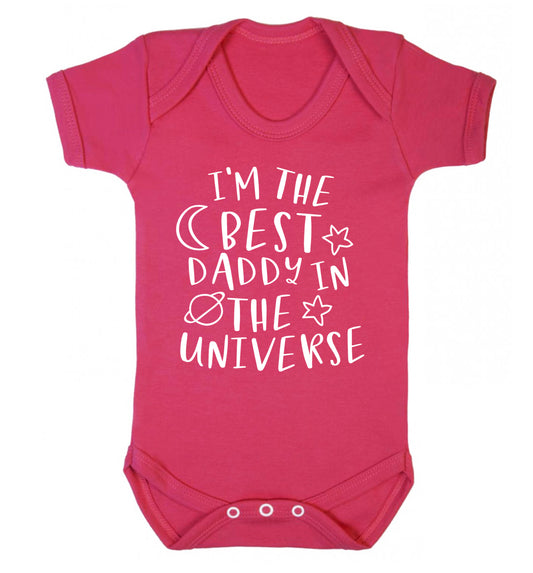 I'm the best daddy in the universe Baby Vest dark pink 18-24 months