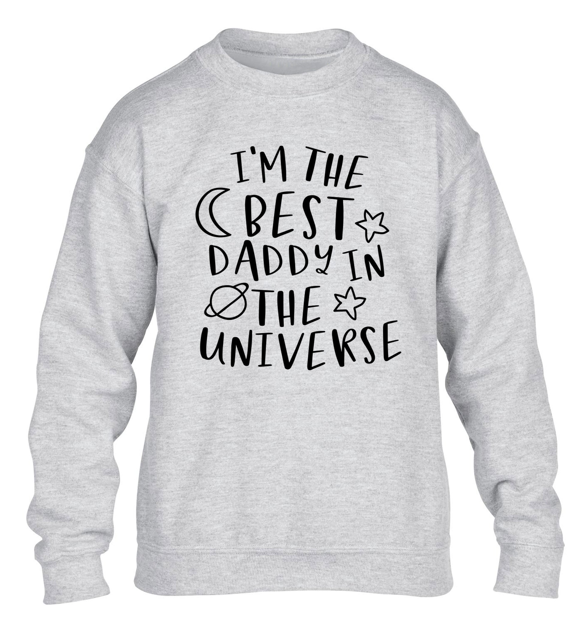 I'm the best daddy in the universe children's grey sweater 12-13 Years