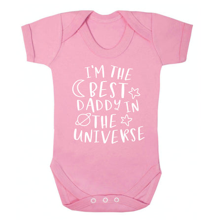 I'm the best daddy in the universe Baby Vest pale pink 18-24 months