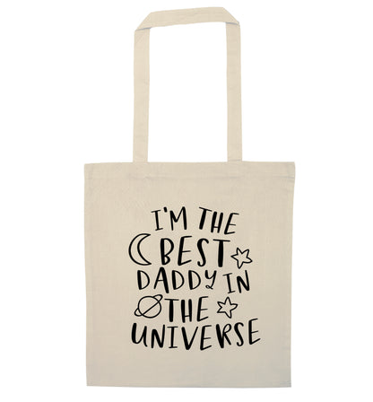 I'm the best daddy in the universe natural tote bag