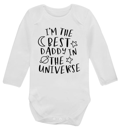 I'm the best daddy in the universe Baby Vest long sleeved white 6-12 months