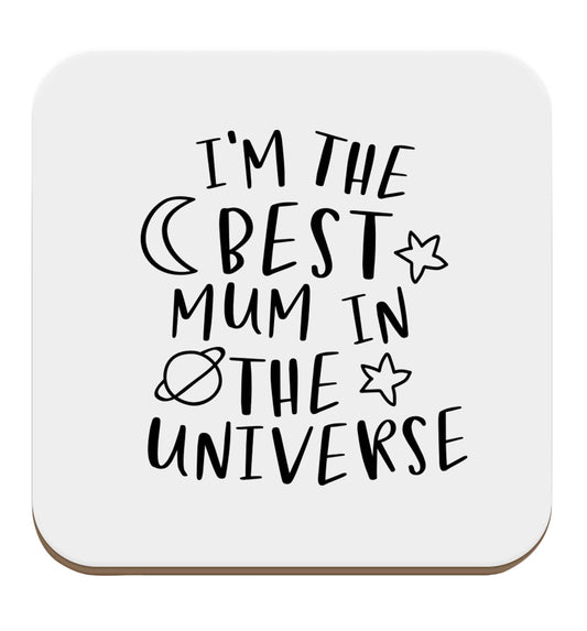 I'm the best mum in the universe set of four coasters