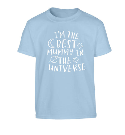 I'm the best mummy in the universe Children's light blue Tshirt 12-13 Years