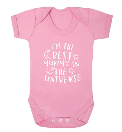 I'm the best mummy in the universe baby vest pale pink 18-24 months