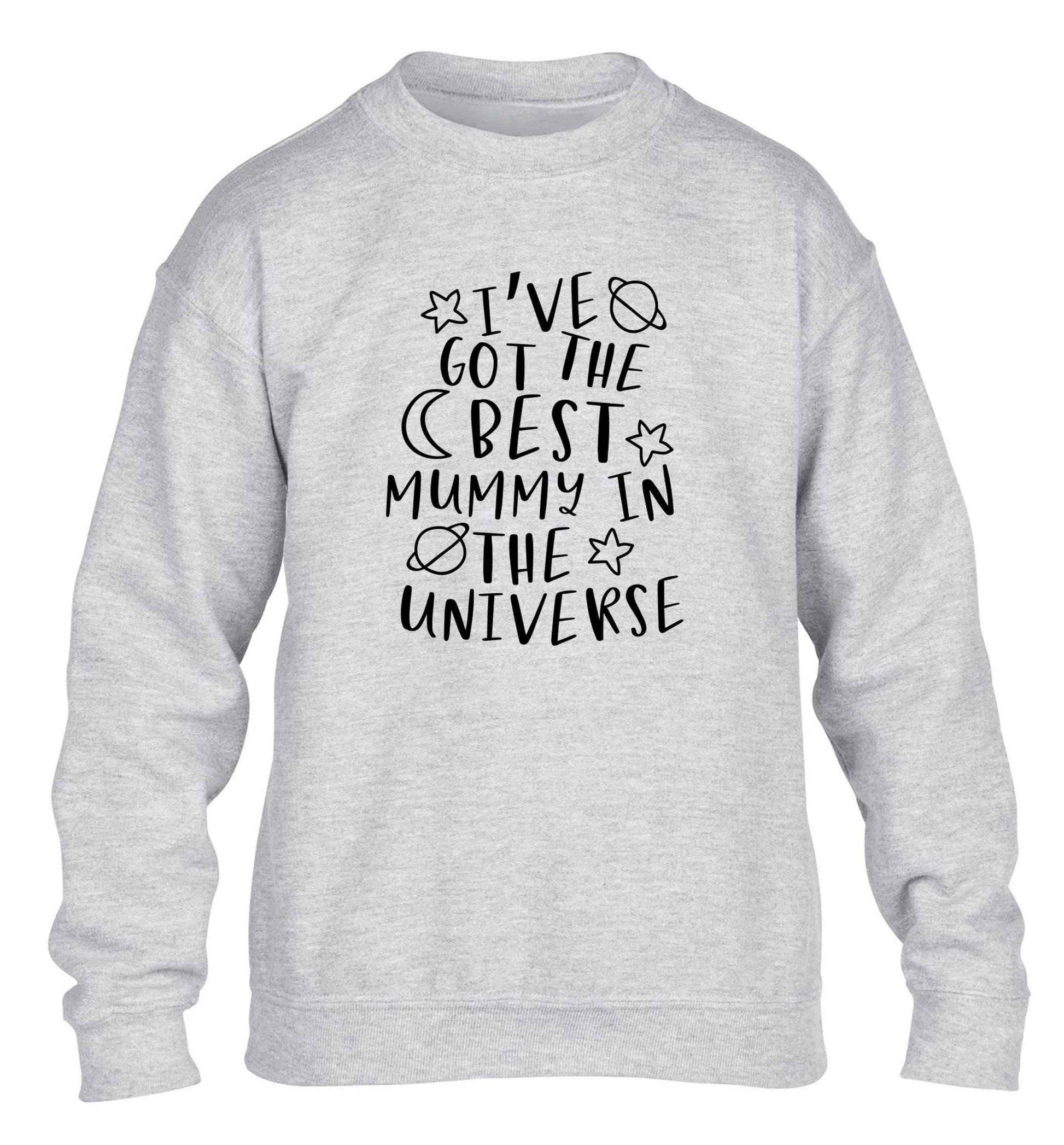 I've got the best mummy in the universe children's grey sweater 12-13 Years