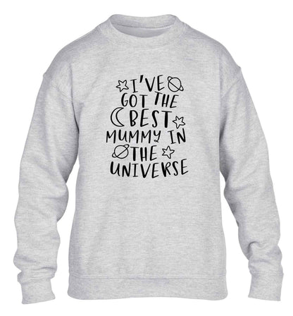 I've got the best mummy in the universe children's grey sweater 12-13 Years