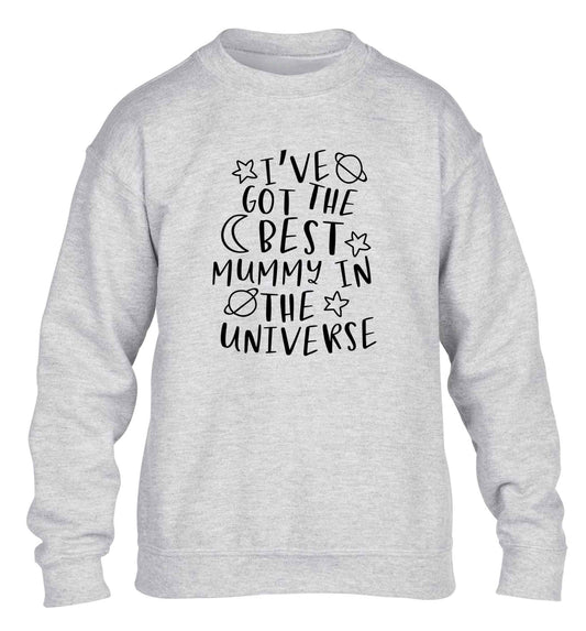 I've got the best mummy in the universe children's grey sweater 12-13 Years