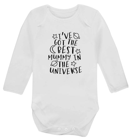 I've got the best mummy in the universe baby vest long sleeved white 6-12 months