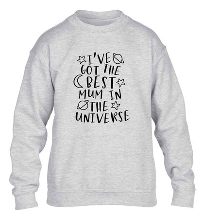 I've got the best mum in the universe children's grey sweater 12-13 Years