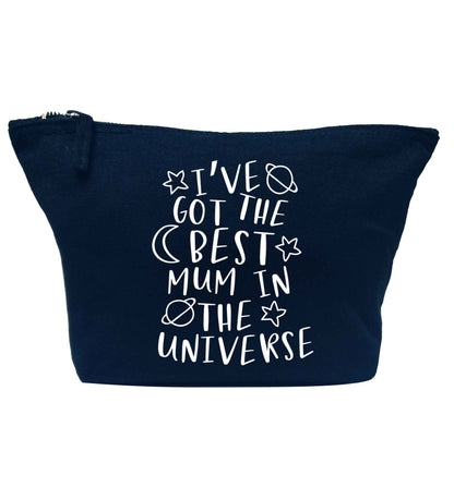 I've got the best mum in the universe navy makeup bag