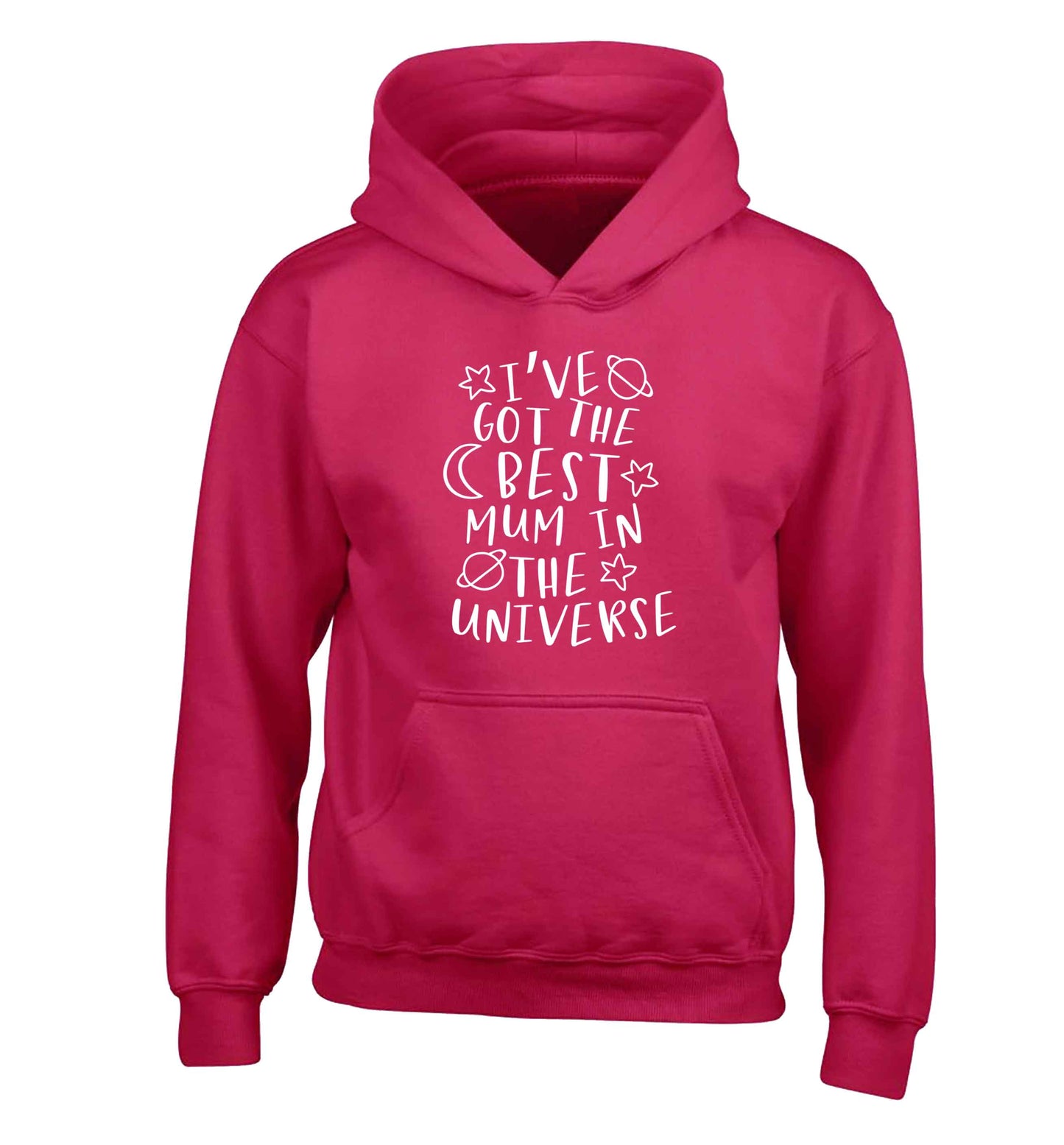I've got the best mum in the universe children's pink hoodie 12-13 Years