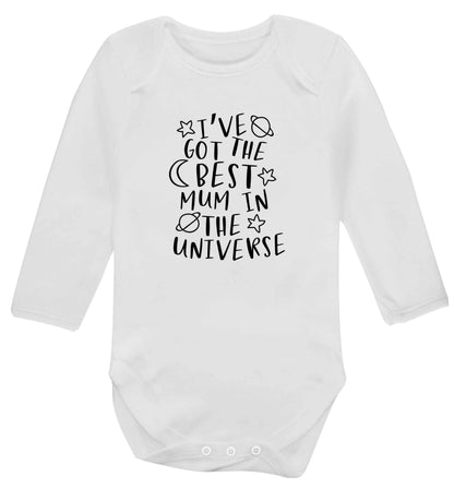 I've got the best mum in the universe baby vest long sleeved white 6-12 months