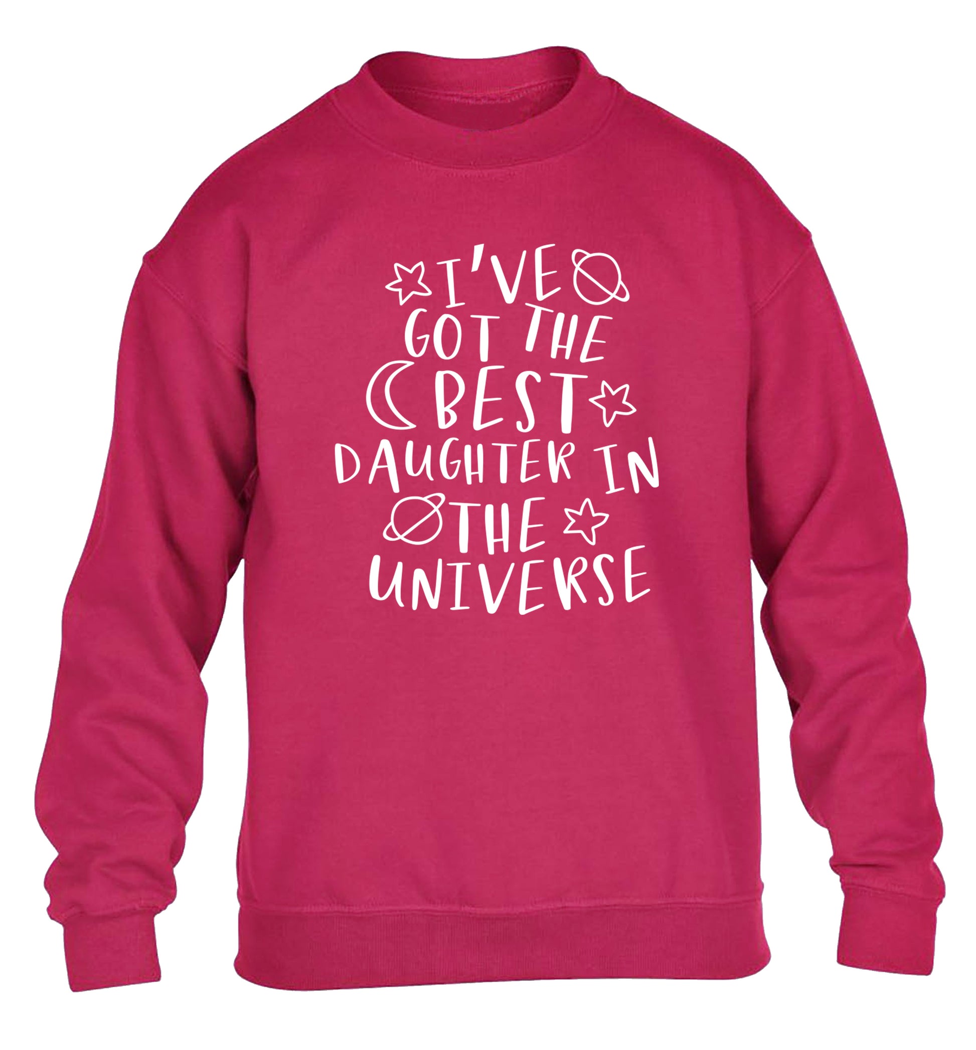I've got the best daughter in the universe children's pink sweater 12-13 Years