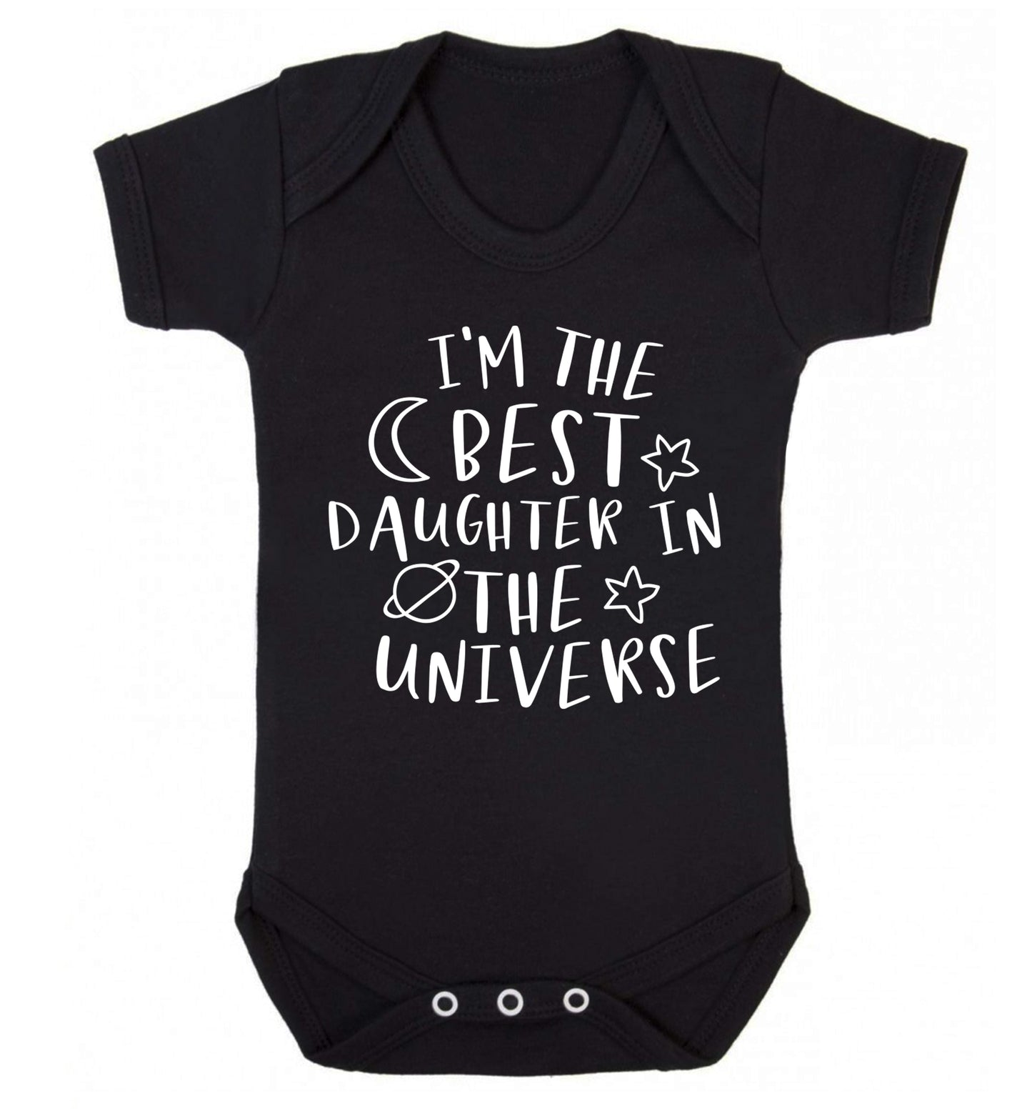 I'm the best daughter in the universe Baby Vest black 18-24 months