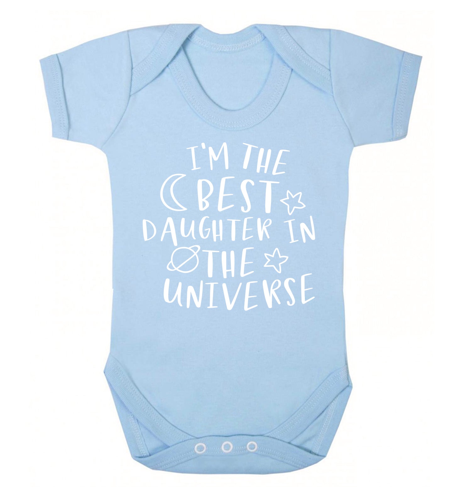 I'm the best daughter in the universe Baby Vest pale blue 18-24 months