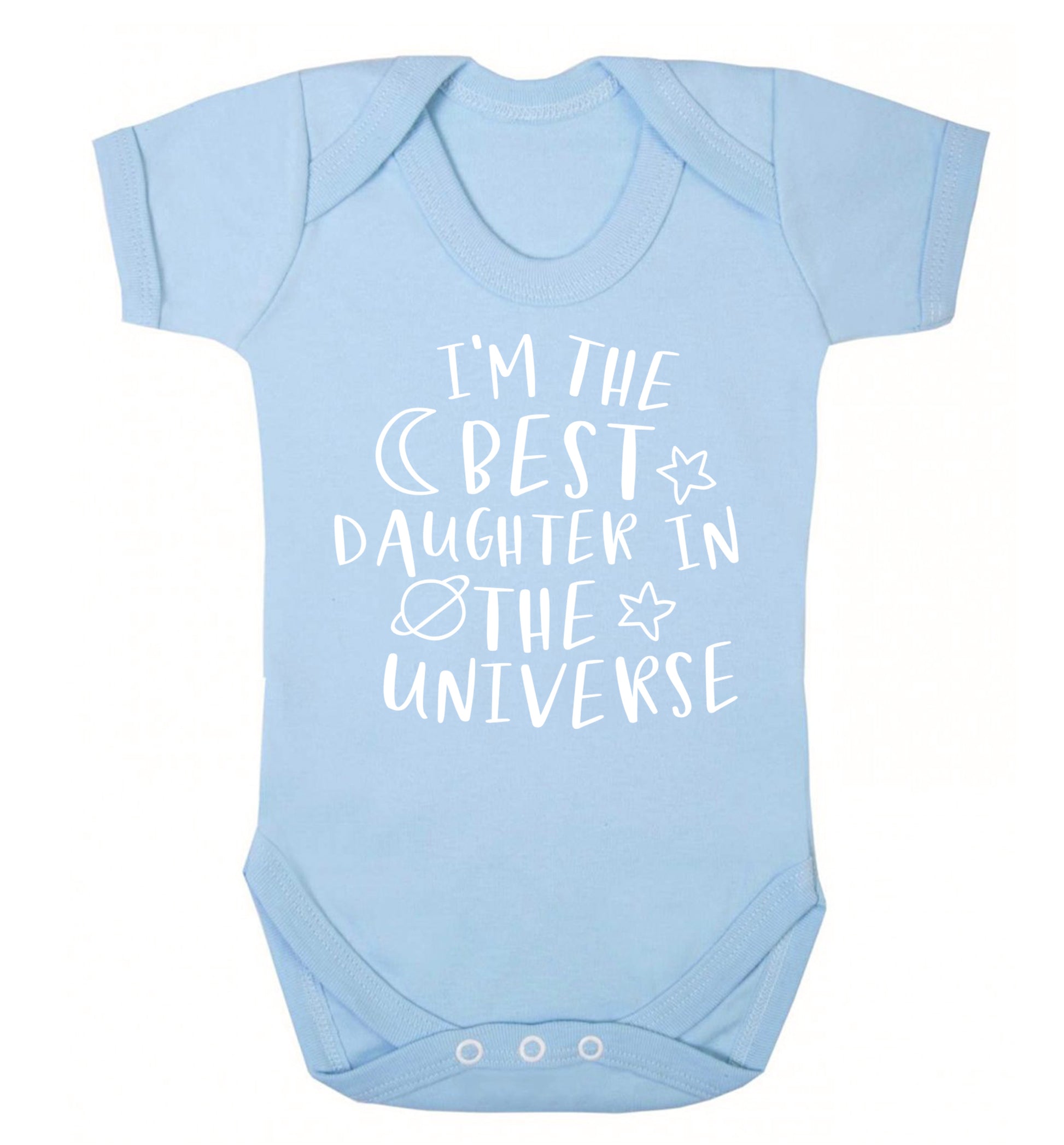 I'm the best daughter in the universe Baby Vest pale blue 18-24 months