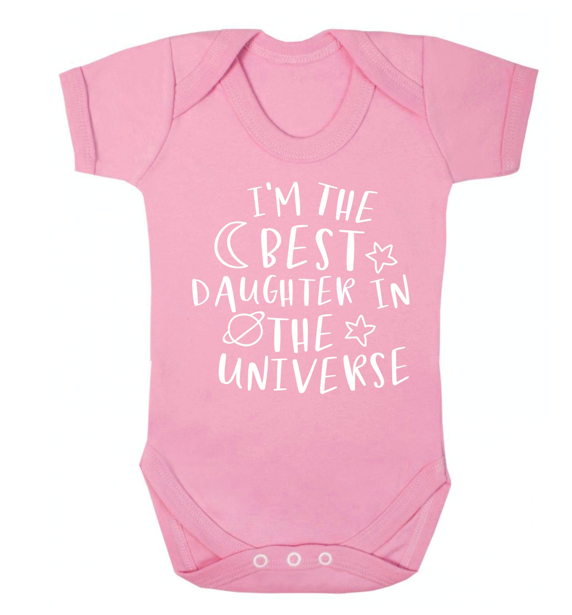 I'm the best daughter in the universe Baby Vest pale pink 18-24 months