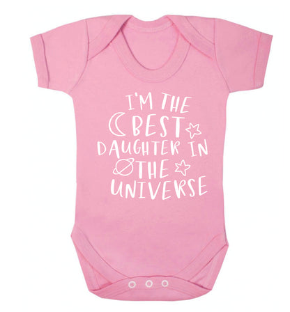 I'm the best daughter in the universe Baby Vest pale pink 18-24 months