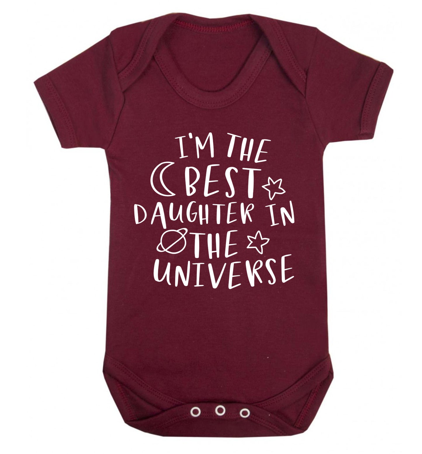 I'm the best daughter in the universe Baby Vest maroon 18-24 months