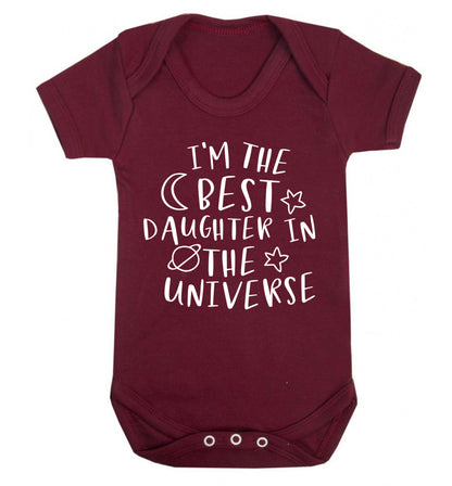 I'm the best daughter in the universe Baby Vest maroon 18-24 months